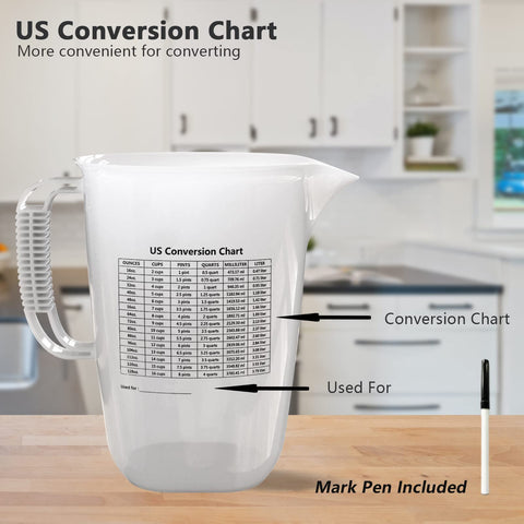 Luvan 1-gallon pitcher with V-shaped spout enables smooth pouring and minimal spills