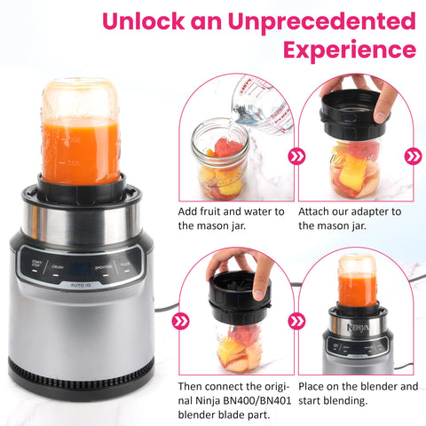 LUVCOSY 32oz Ball jar enables blending and seamless storage after blending.