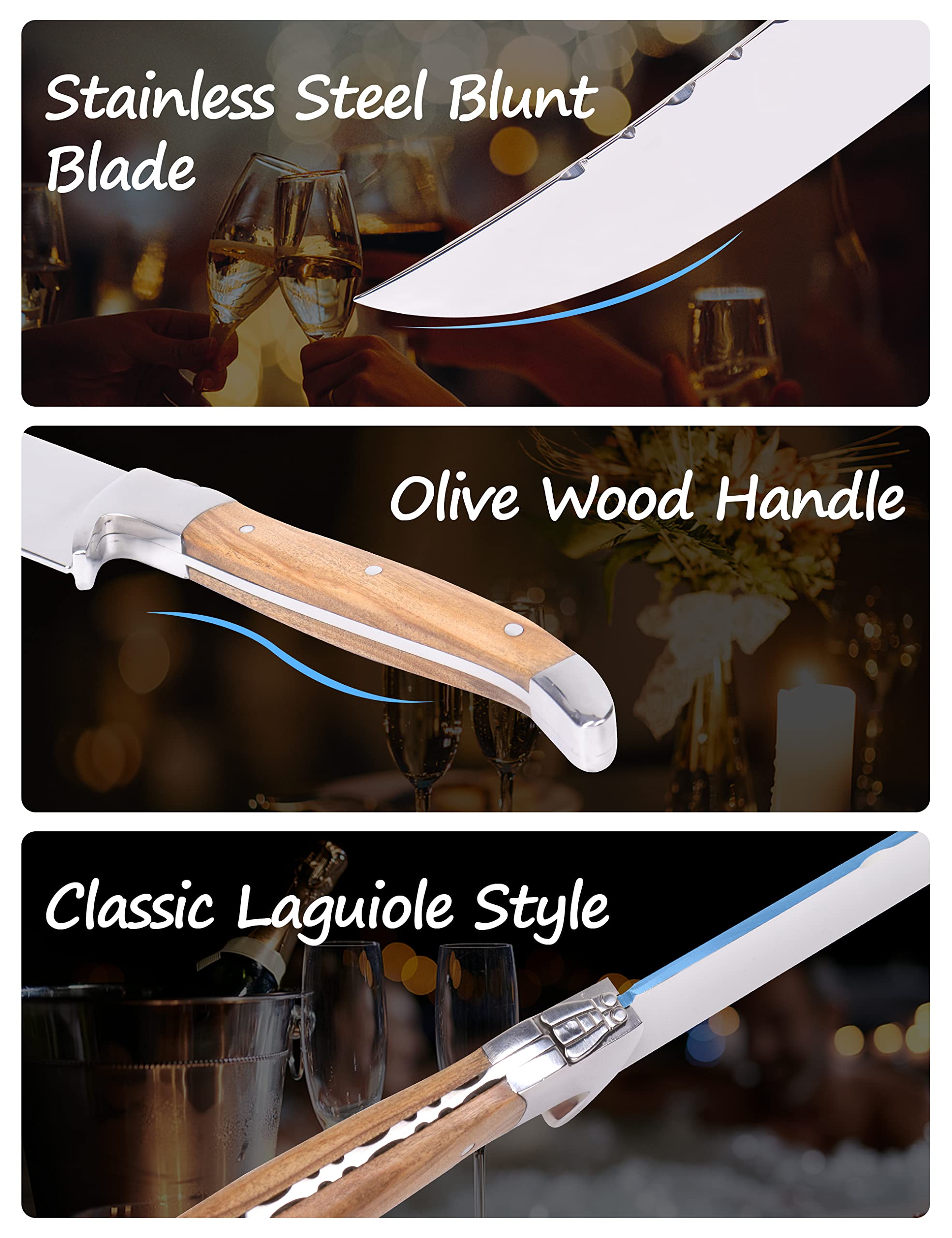 LUVCOSY champagne saber in gift box, ideal for weddings and corporate gifts