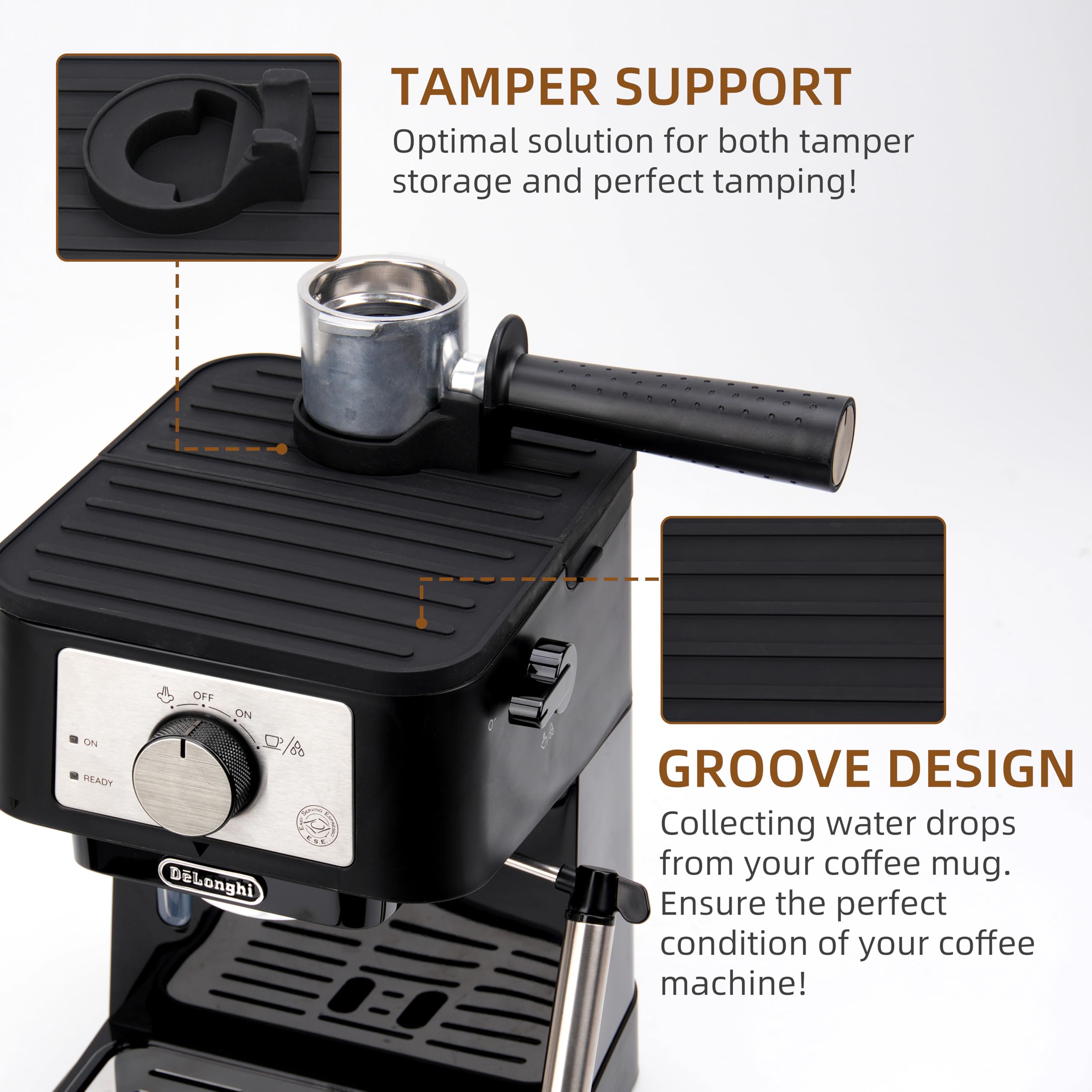LUVCOSY front mat with cup-drying grooves prevents drips