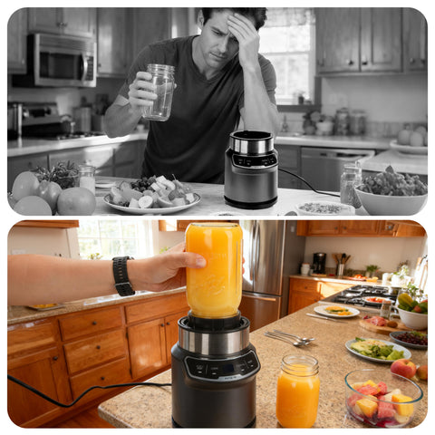 LUVCOSY glass jar blending provides smooth results with BN401.