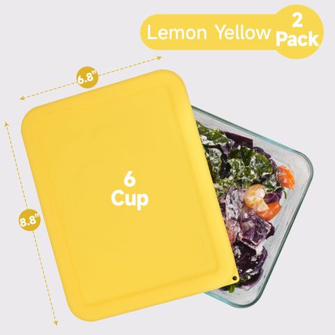 LUVCOSY rectangle silicone lids with color variety for organization.