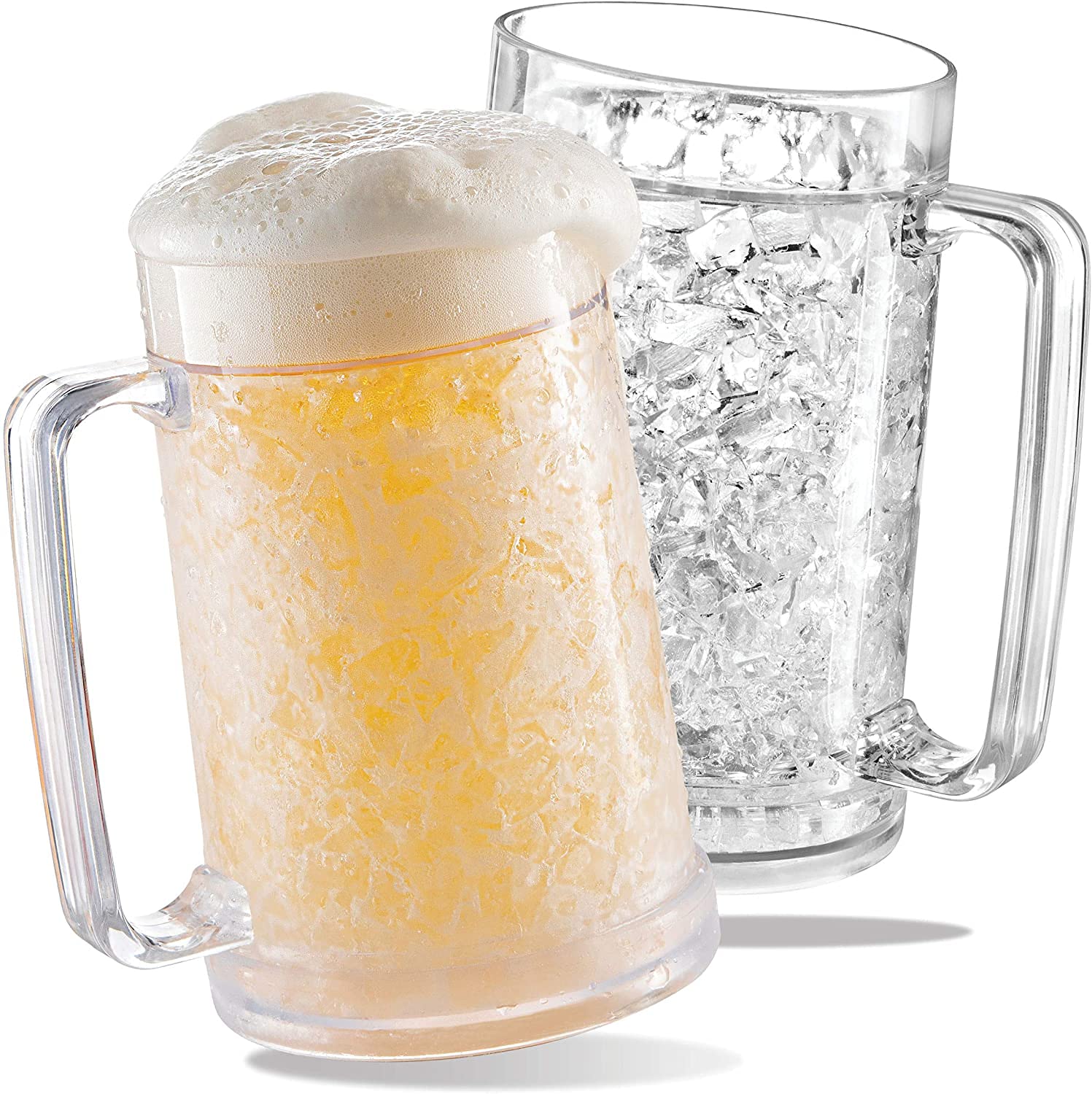 Luxail beer mug freezer 16oz keeps drinks extra cold for outdoor sipping