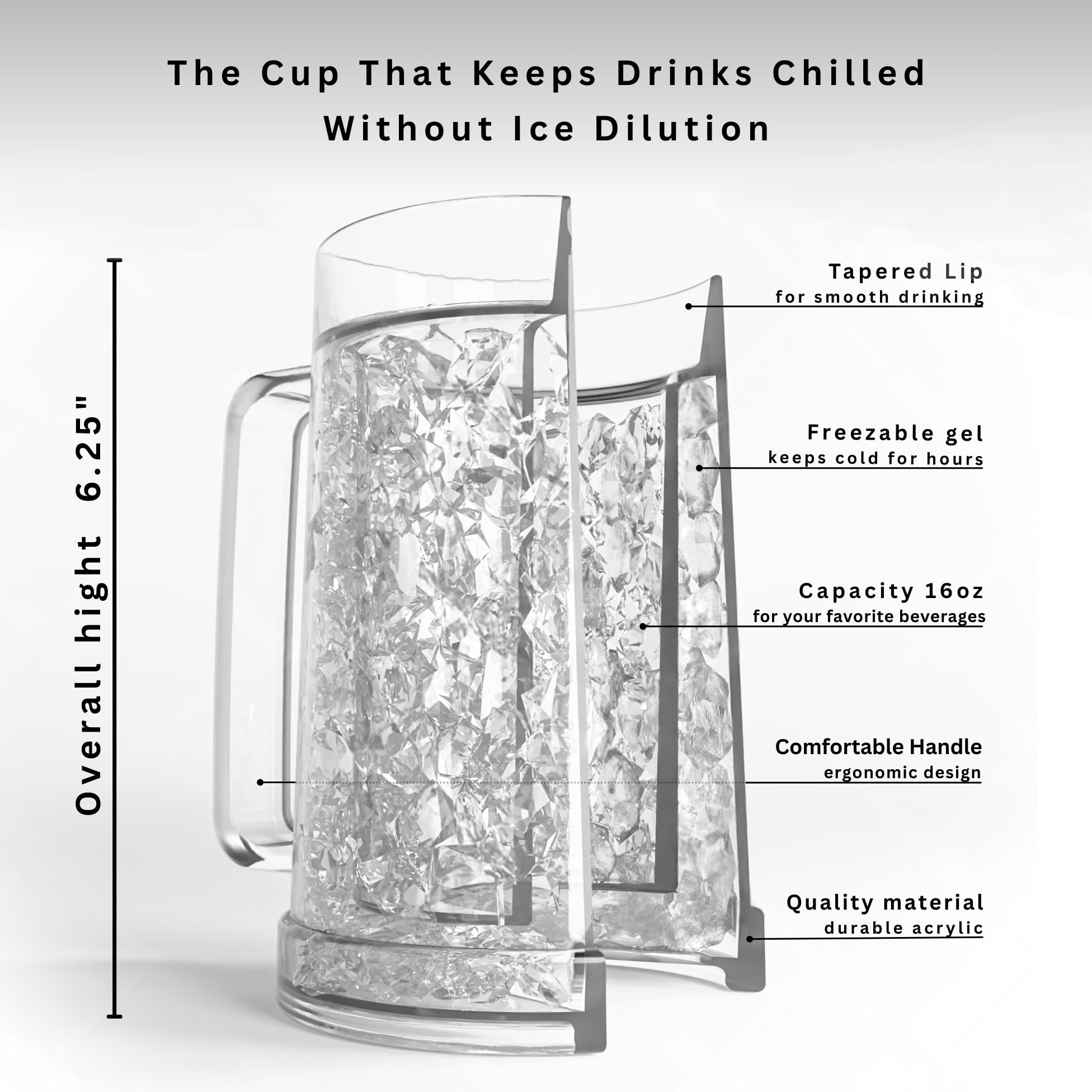 Luxail two-pack beer mugs provides convenient cold beer for gatherings