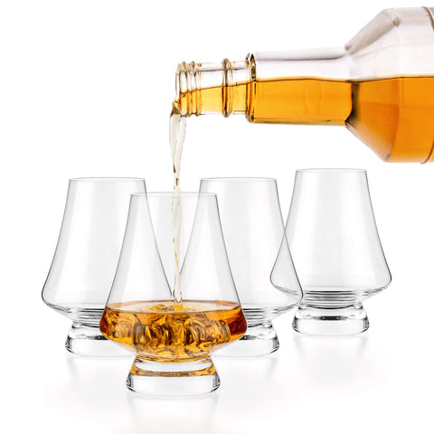 Luxbe tasting glass features modern design to unlock aromatics.