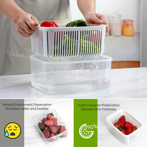 LUXEAR BPA-free plastic containers safe for fridge storage and prep