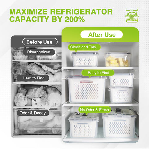 LUXEAR BPA-free PP material offers durable, safe kitchen storage