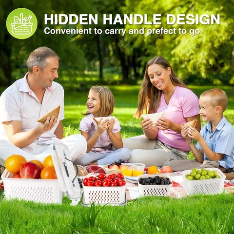 LUXEAR hidden handles on lids enable easy carrying and transport