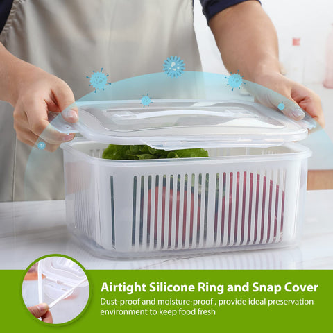 LUXEAR stackable design saves pantry space and keeps produce organized