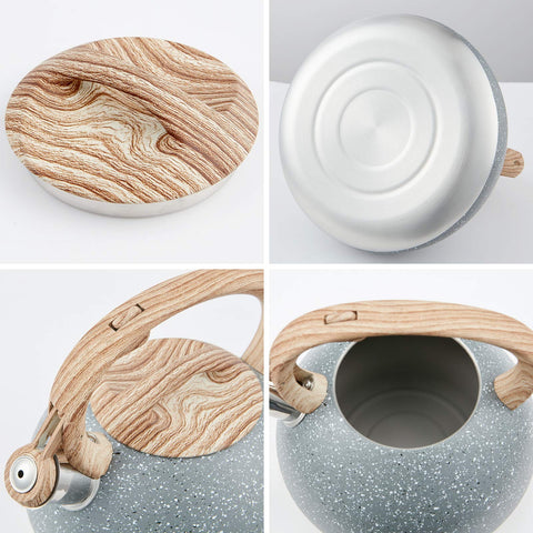 LuxGrace metallic gray kettle adds modern kitchen style