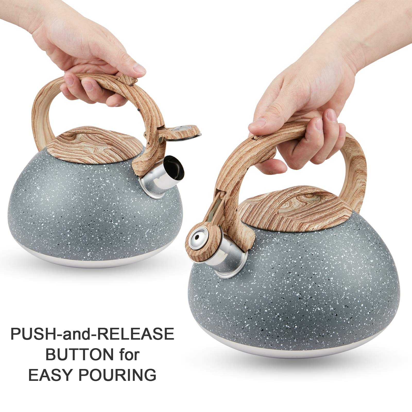 LuxGrace kettle removable lid for easy filling