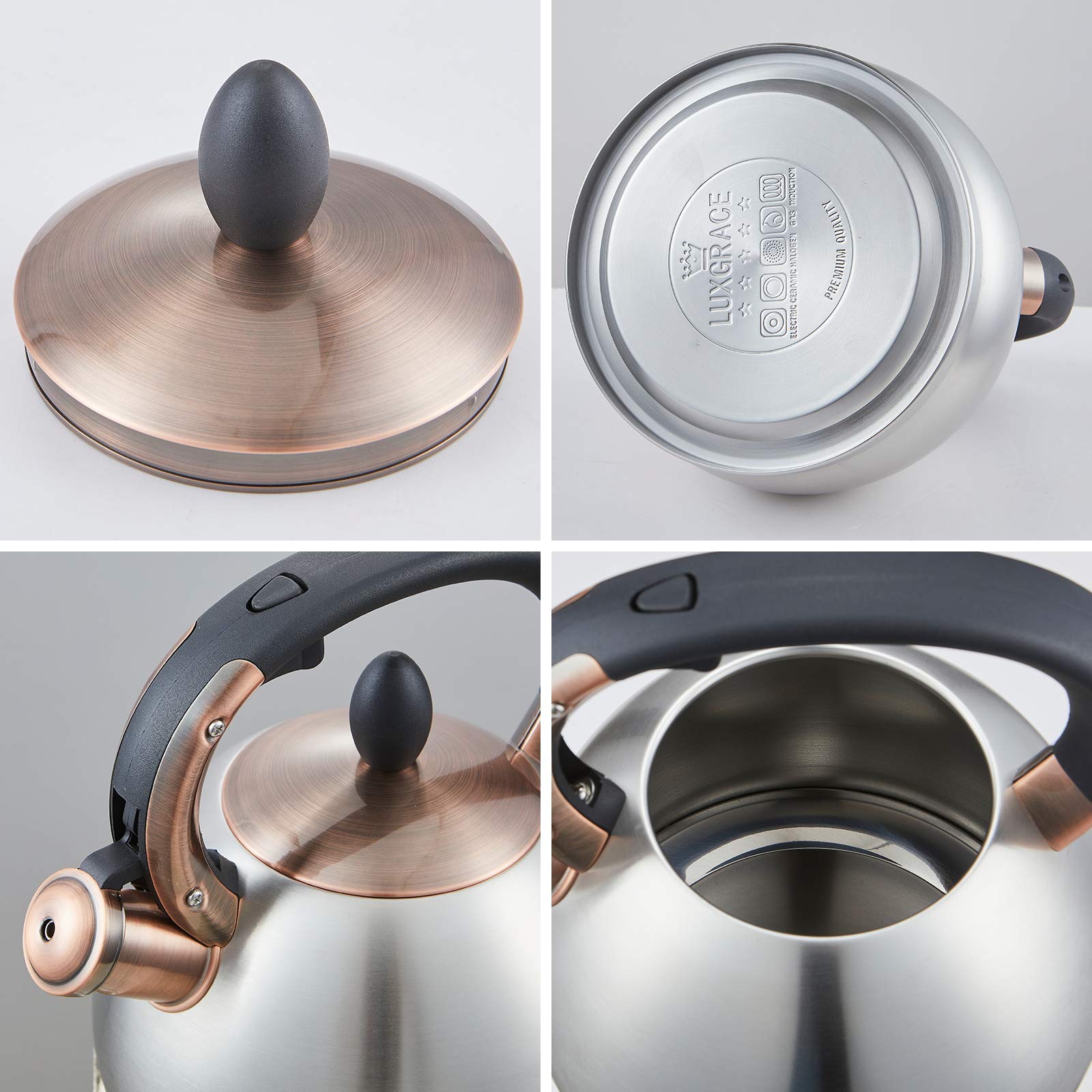 LUXGRACE pouring action shows safe, one-hand operation.