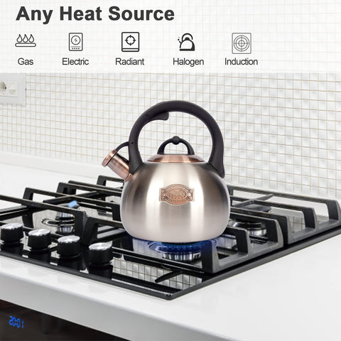 LUXGRACE teal kettle lid sealed tightly for efficient boiling.