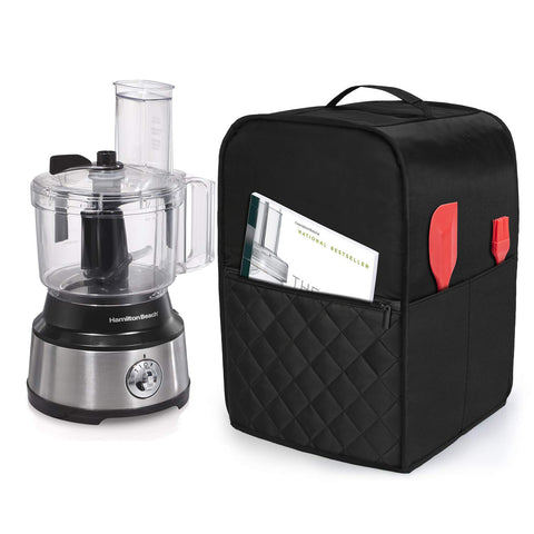 Luxja food processor cover, dust-protective design shields your Cuisinart or Hamilton Beach from dust.