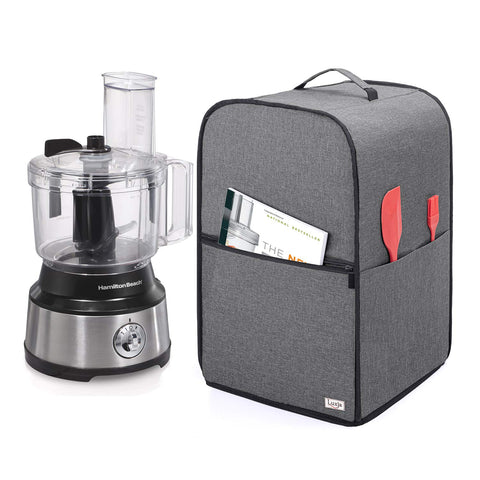 Luxja food processor cover with dustproof nylon exterior protects your unit.