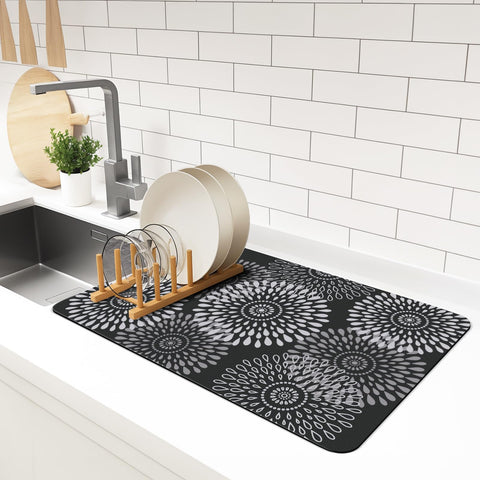 LuxStep dish drying mat absorbs water quickly to protect countertops