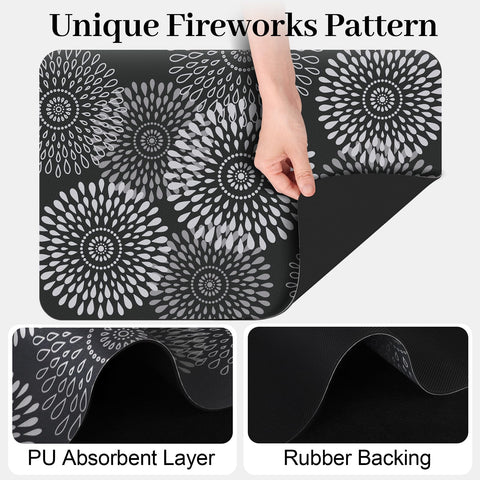 LuxStep dish drying mat design pattern adds kitchen style