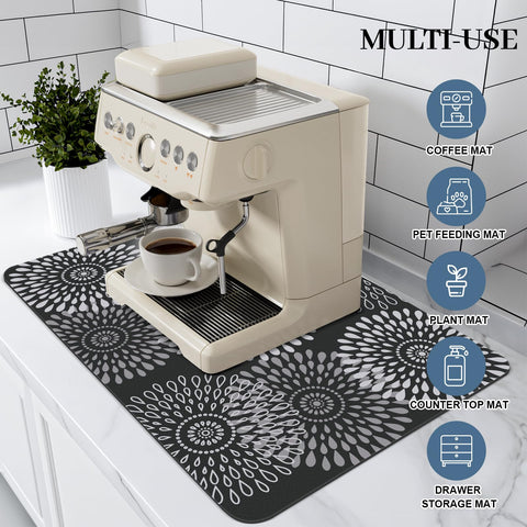 LuxStep dish drying mat rolls up for compact drawer storage