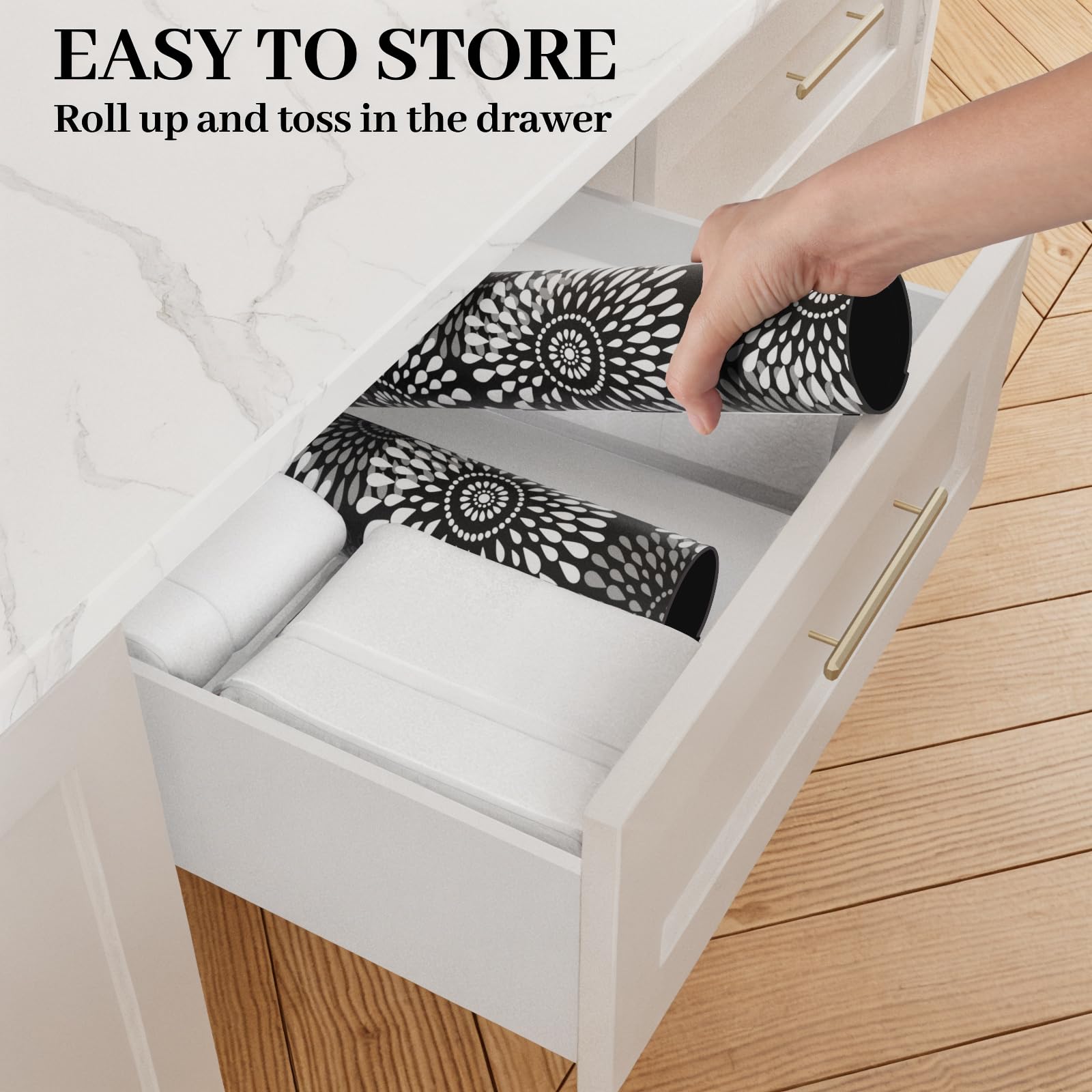 LuxStep dish drying mat rubber backing keeps it in place
