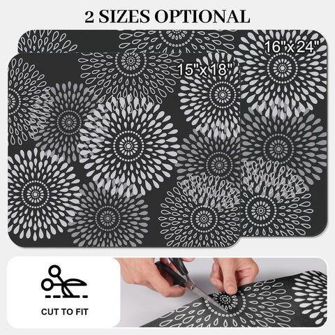 LuxStep mat with rubber backing prevents slipping and protects counters.