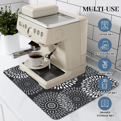 LuxStep 15in x 18in kitchen mat fits standard counters for efficient drying.