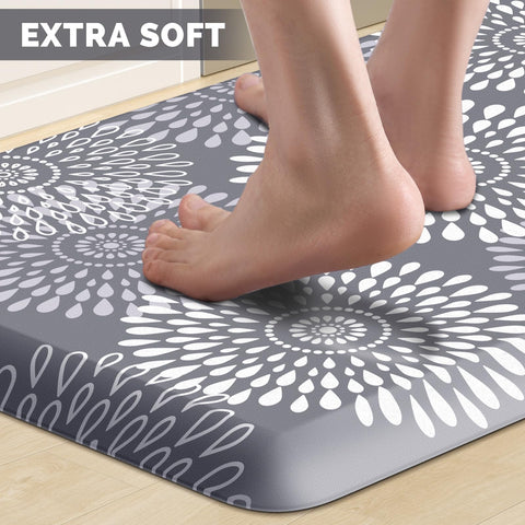 LuxStep kitchen mat with beveled edges reduces trips and adds a sleek look.