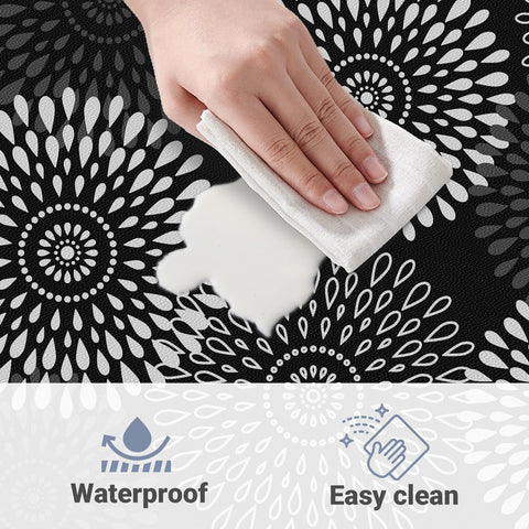 LuxStep easy-clean surface wipes clean quickly after spills.