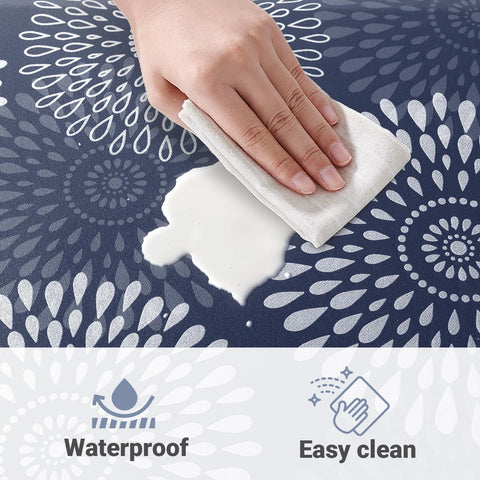 LuxStep waterproof mat being wiped clean highlights easy maintenance.