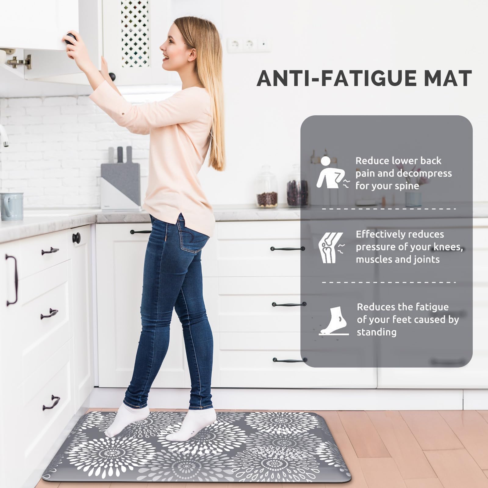 LuxStep cushioning supports feet and reduces fatigue during tasks.