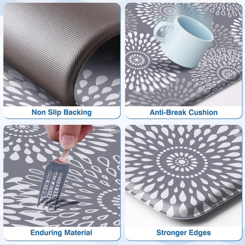 LuxStep grey classic pattern complements any kitchen decor.