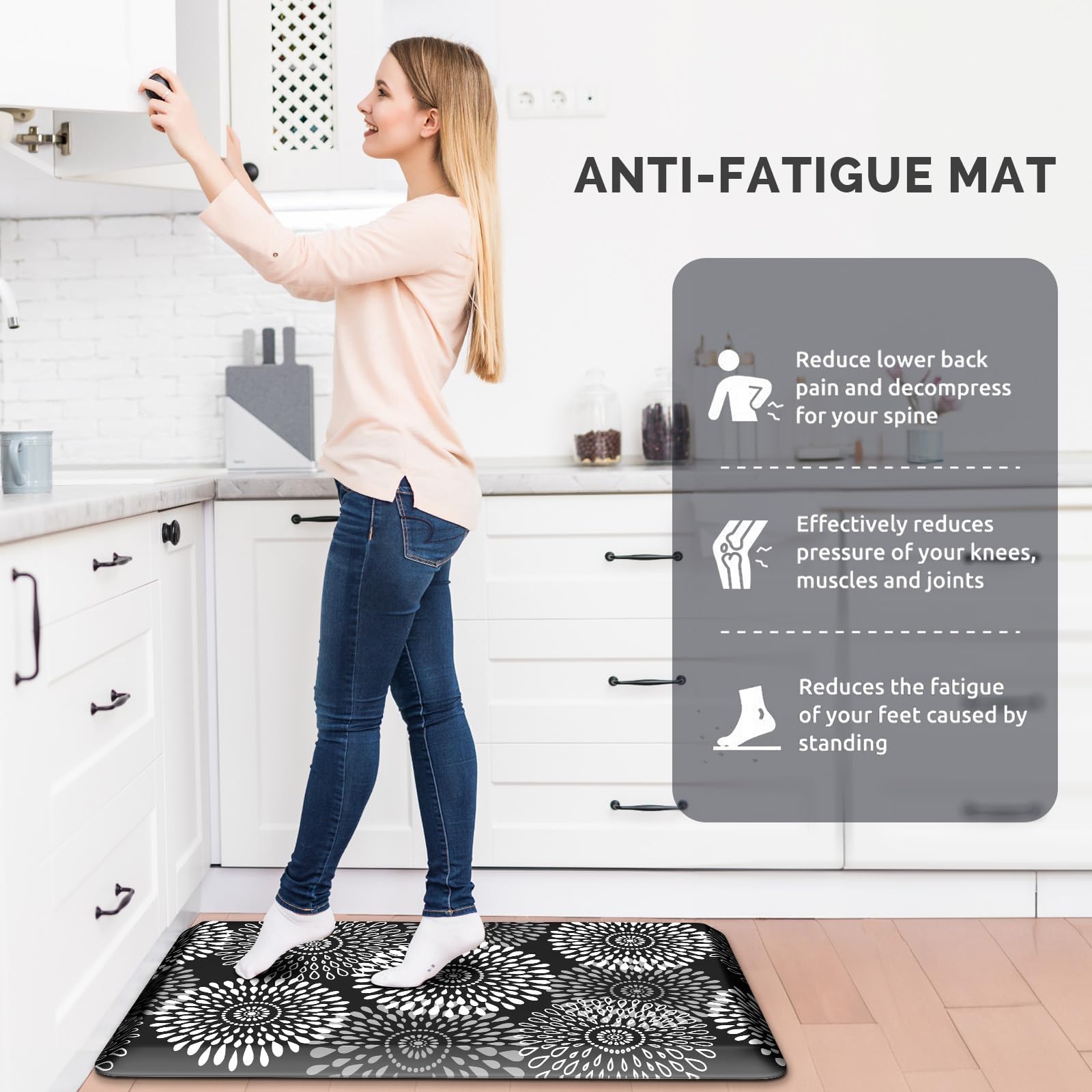 LuxStep versatile mat for kitchen and standing desk setups.
