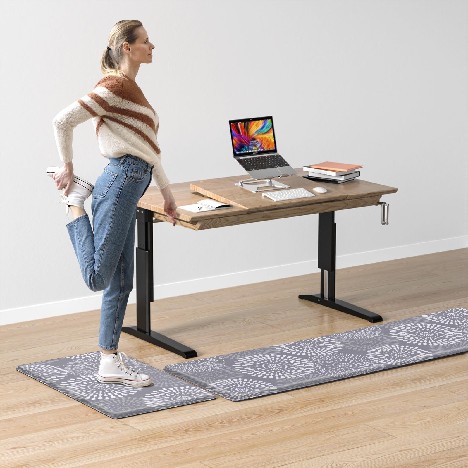 LuxStep two piece set suits kitchen laundry or office spaces.