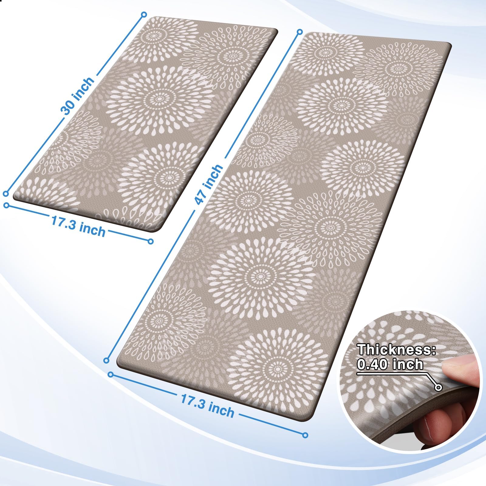 LuxStep waterproof, stain-resistant mat showing resilience against spills and stains.