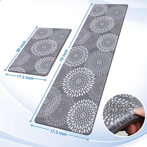 LuxStep PVC kitchen mat is waterproof and stain resistant to protect floors.