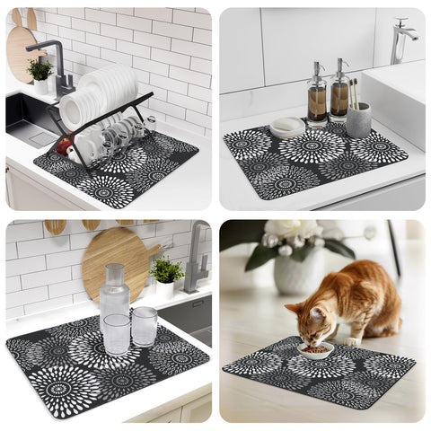 LuxStep multi-use mat protects surfaces in kitchen or bathroom.