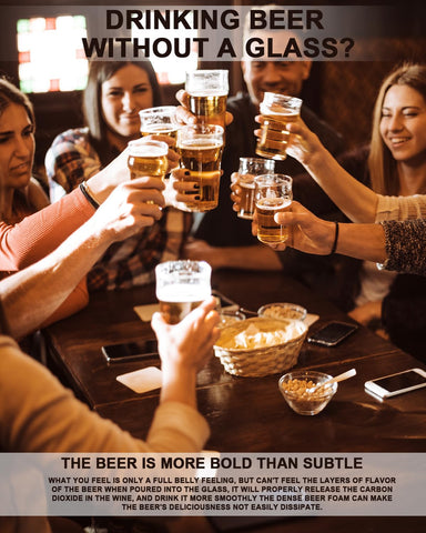 LUXU English pub pint shape elevates aromas and flavor perception.