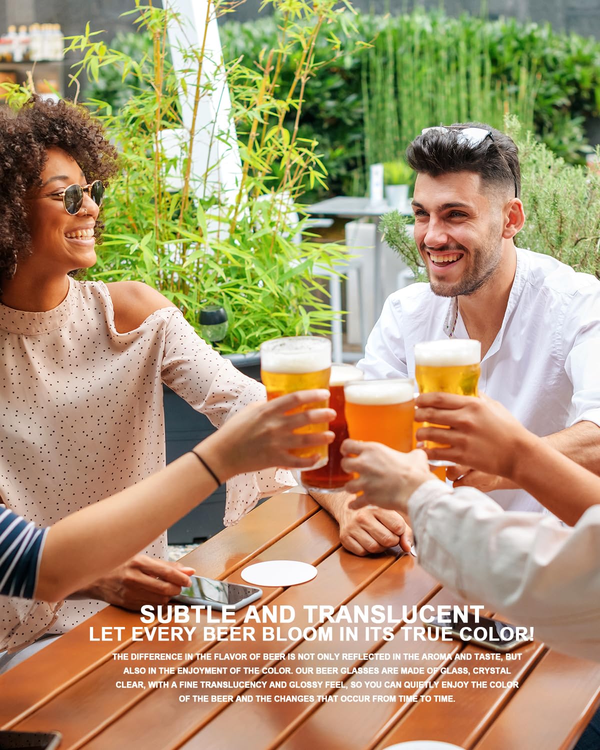 LUXU pint glasses feature sturdy packaging for safe transport.