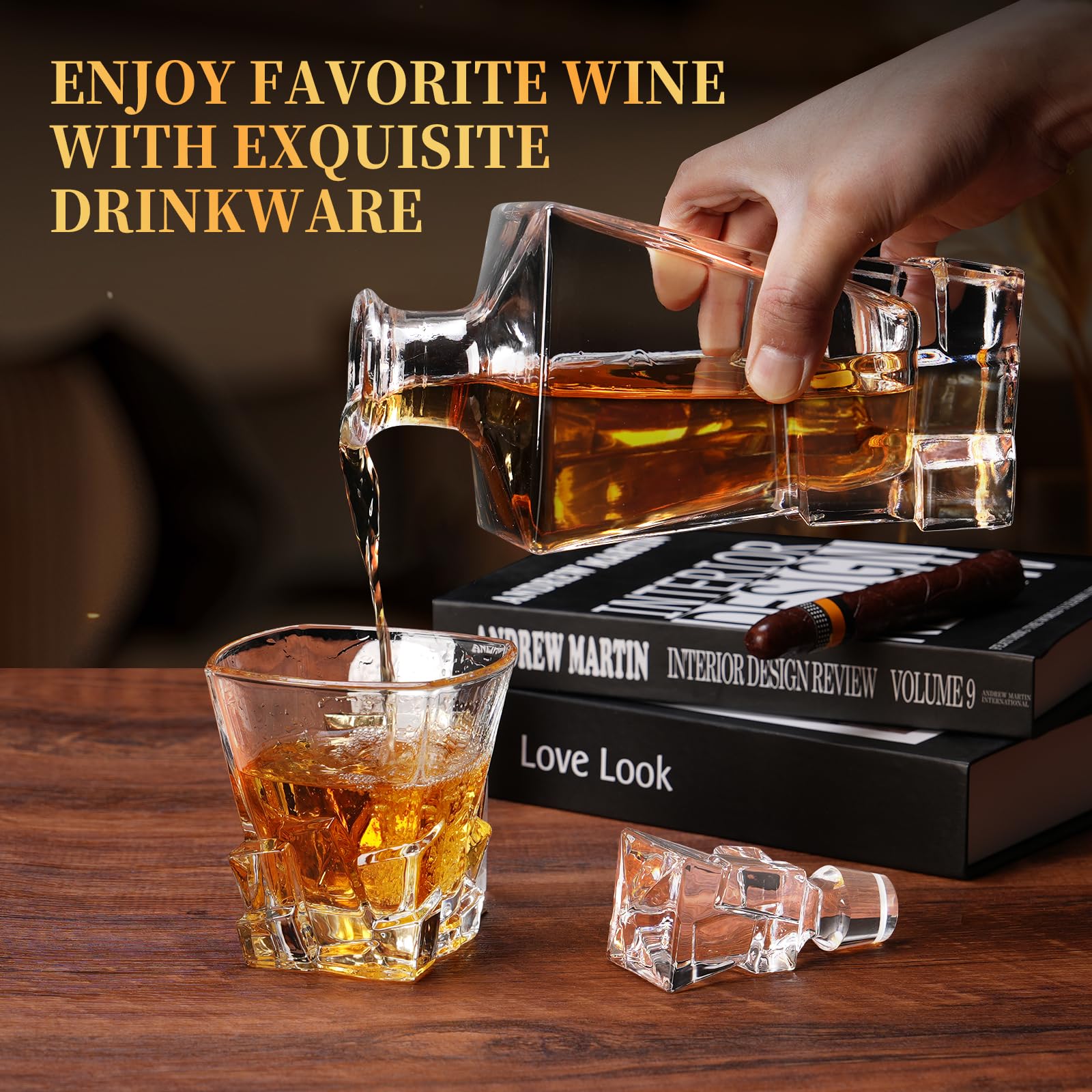 LUXULISH bar display-ready set for stylish entertaining and conversation