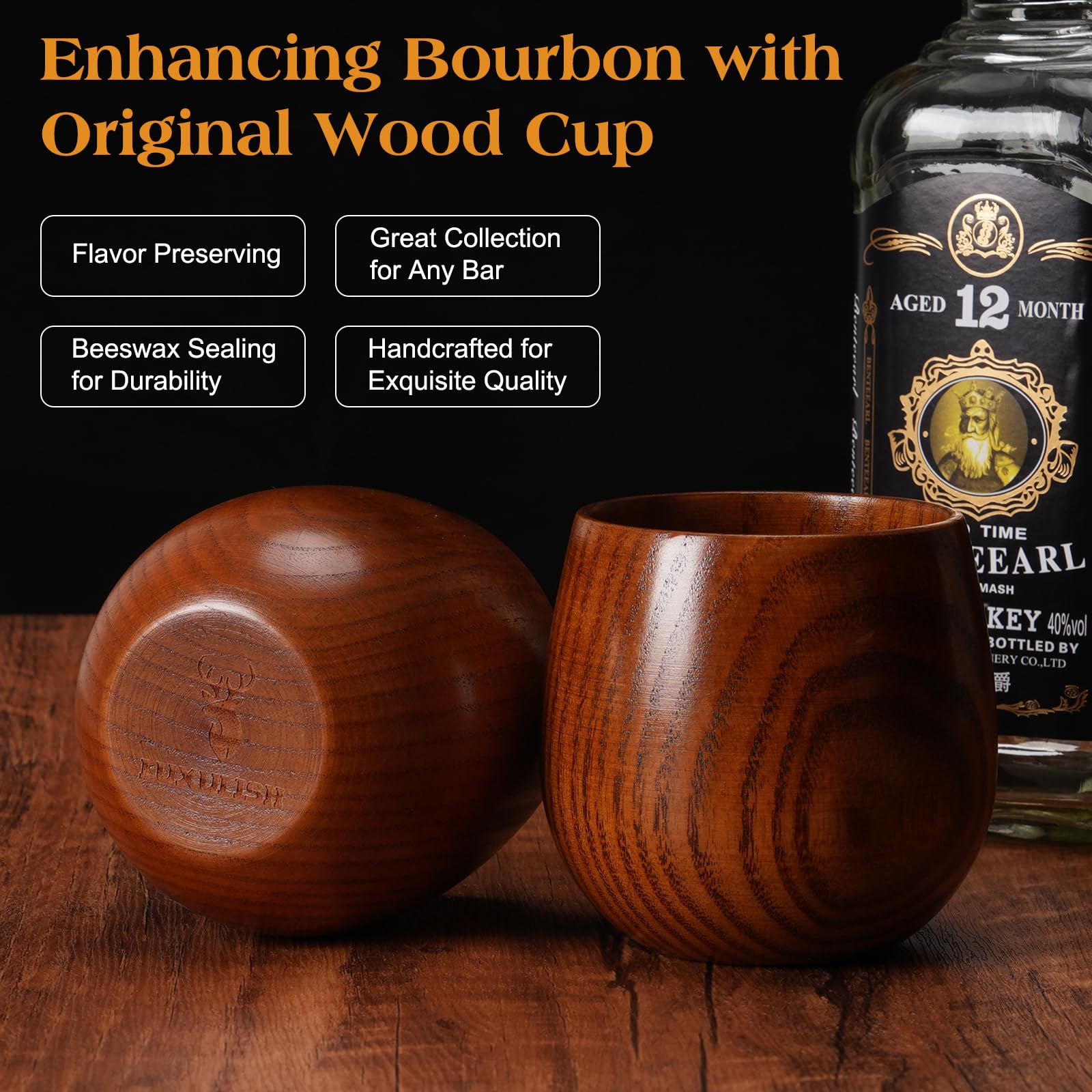 LUXULISH gift box with logo-bottom makes a premium whiskey gift.