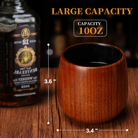 Handmade wooden glass with durable construction for daily use