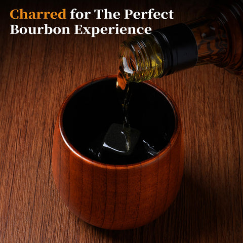 Versatile wooden glass suitable for parties and quiet home sipping