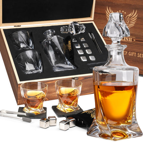 Luxulish whiskey decanter twister for elegant pours and crystal clarity