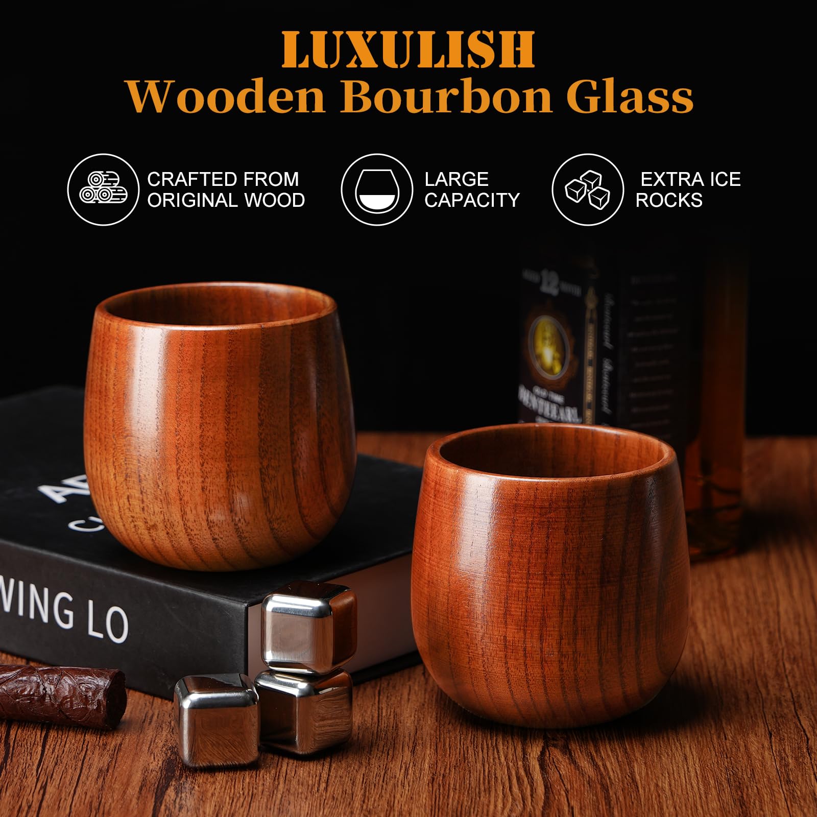 LUXULISH wood grain close-up shows craftsmanship and durability.