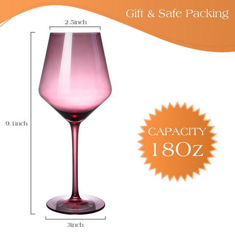 LUXULISH yellow hand-blown crystal wine glass cheerful mood booster.