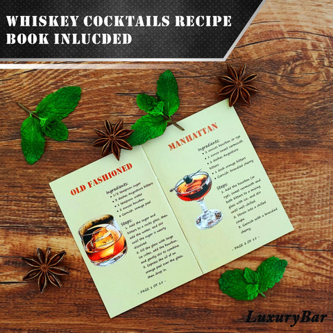 LuxuryBar casino-style decanter for tequila, bourbon, and whiskey entertaining