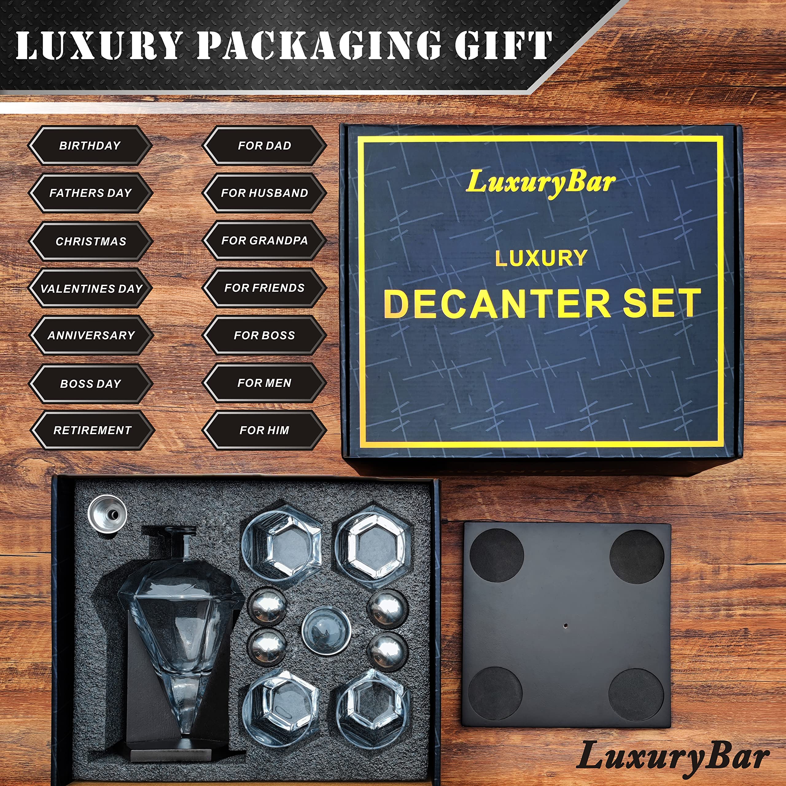 LuxuryBar luxury gift box adds premium presentation for gifting or storage.