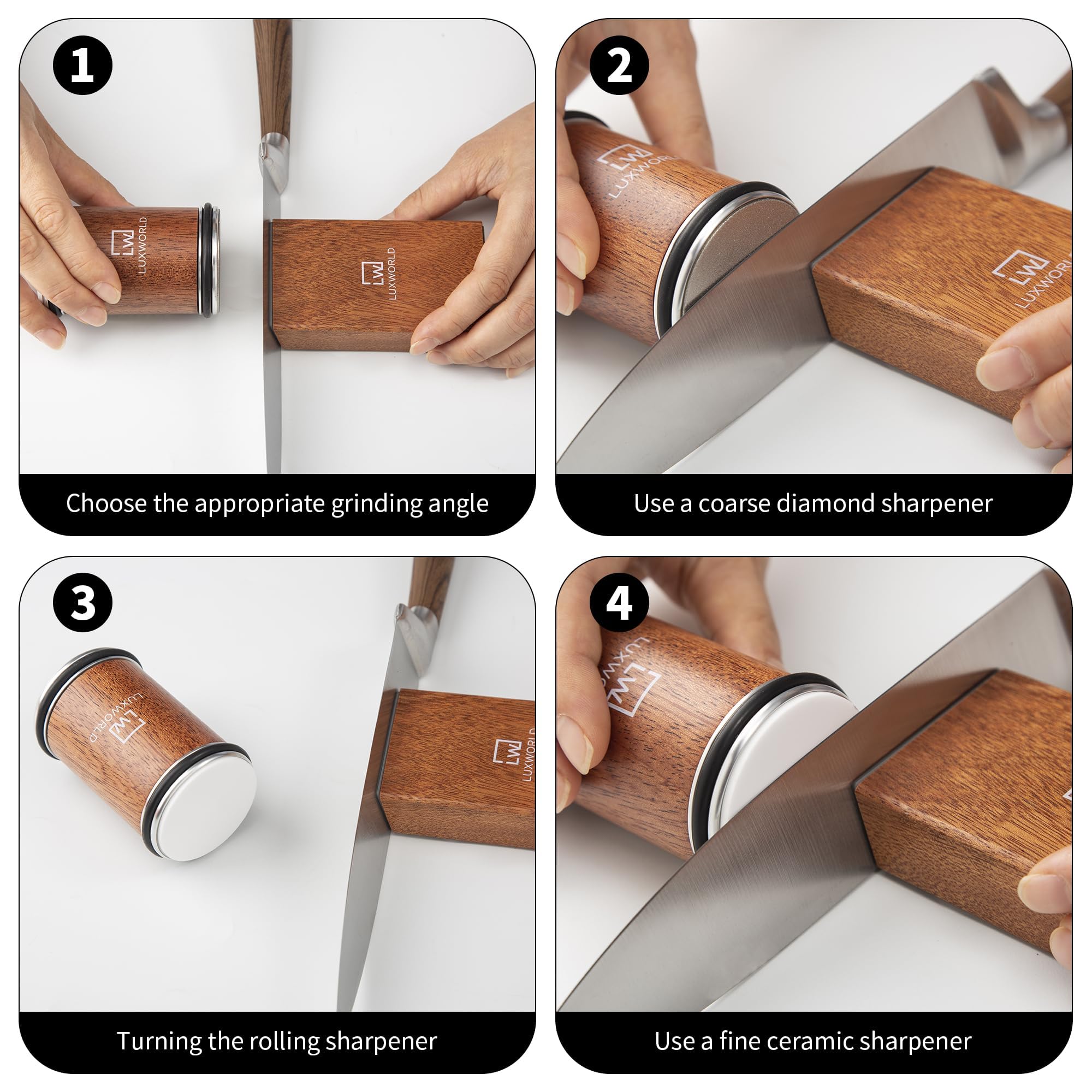 Luxworld gift packaging elevates this sharpening kit as a thoughtful kitchen gift