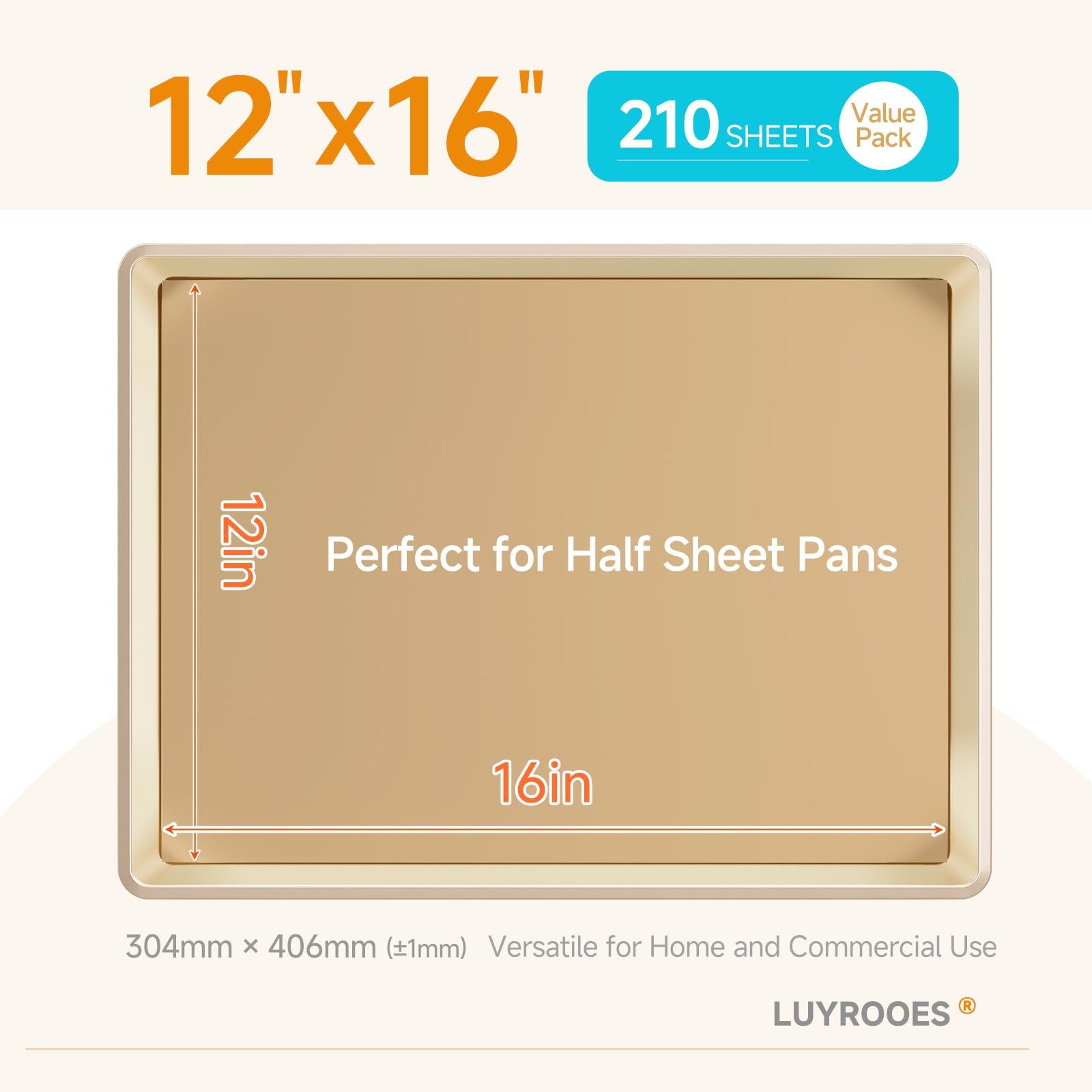 LUYROOES fits standard half-sheet pans for quick, organized meal prep.