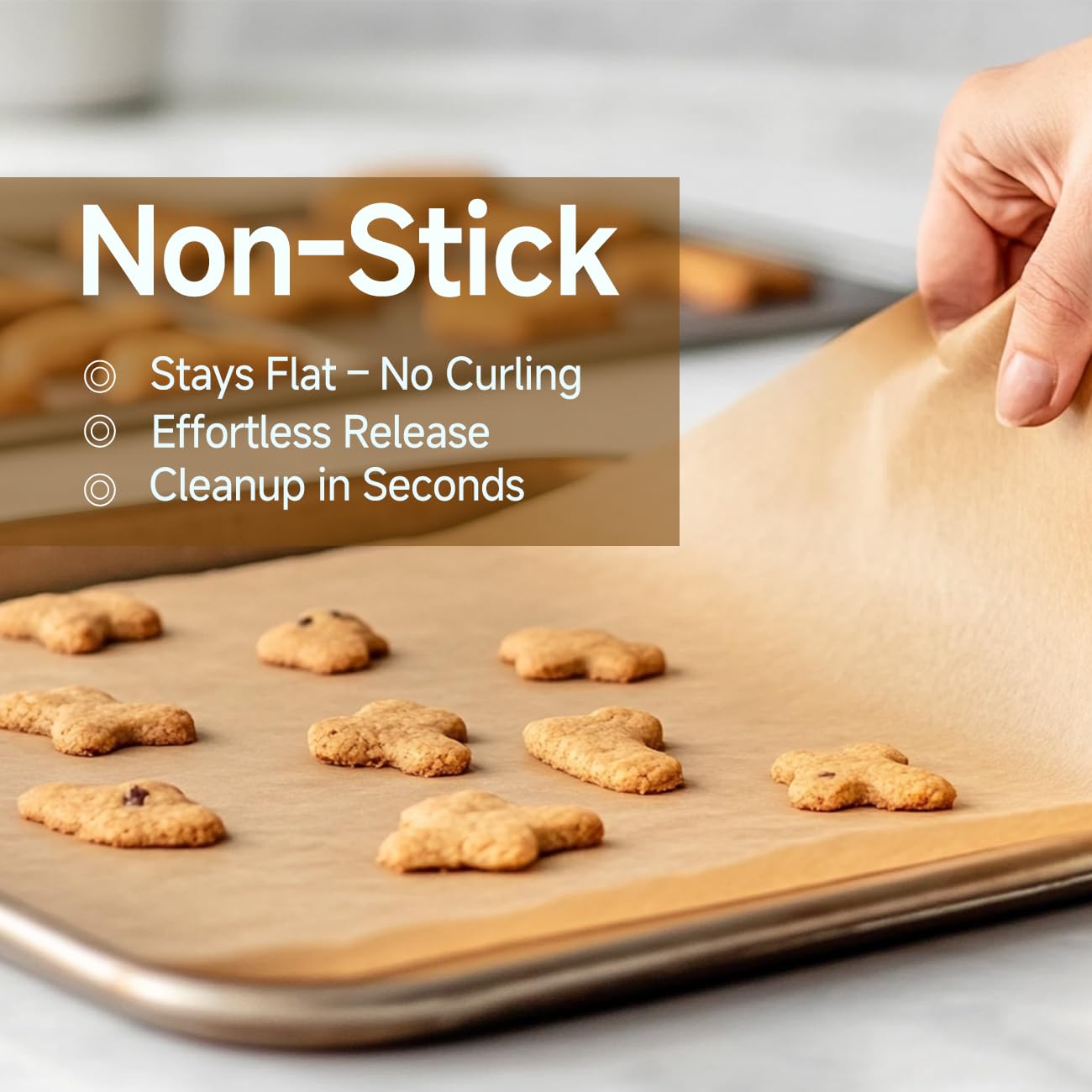 LUYROOES nonstick coating on both sides ensures easy release of baked goods.