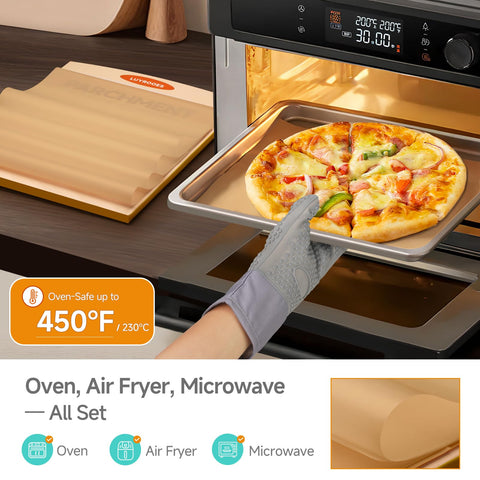 LUYROOES parchment paper handles high-temperature cooking with clean release.